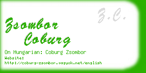 zsombor coburg business card